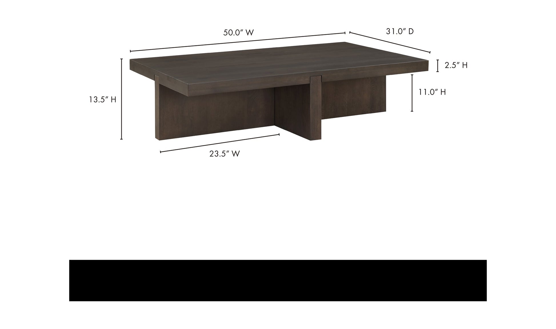 Moe's Furniture FOLKE RECTANGULAR COFFEE TABLE