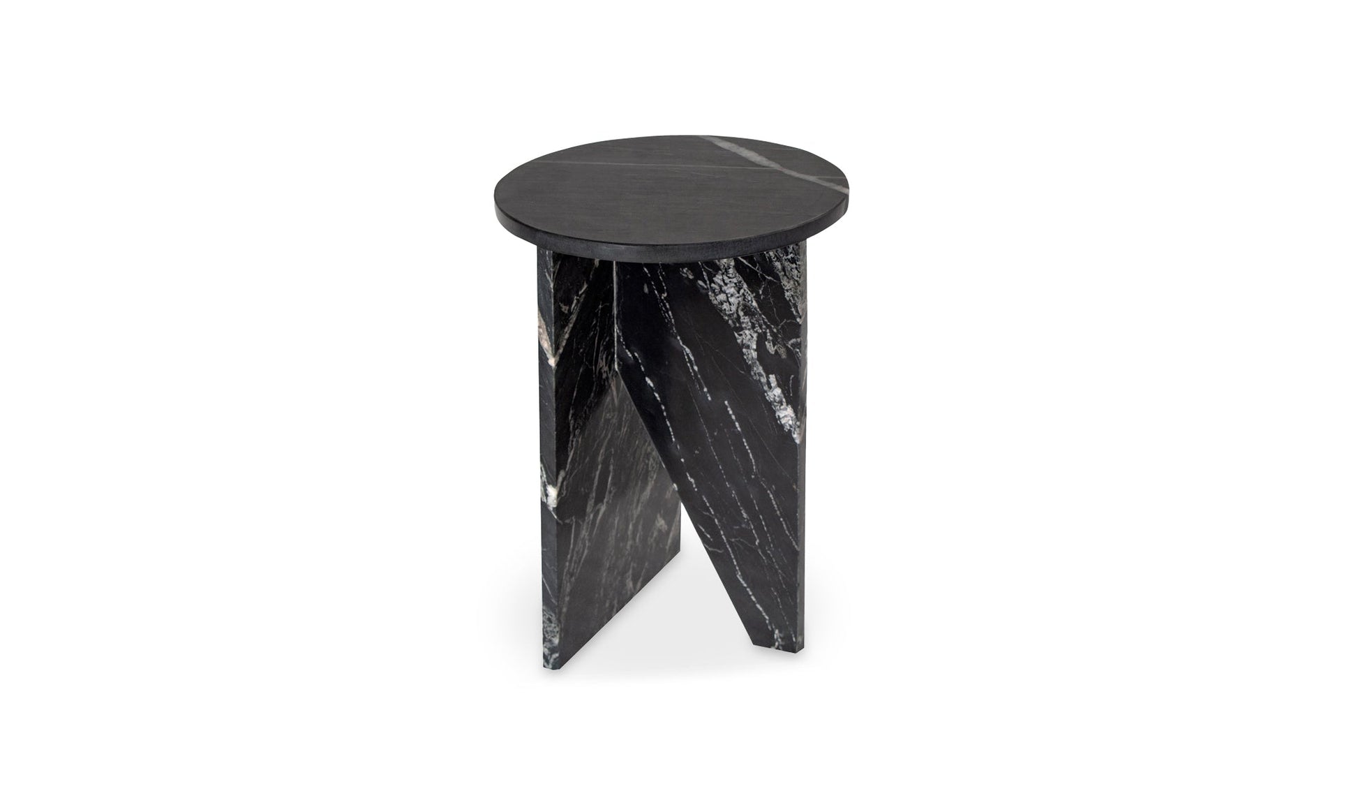 Moe's Furniture Black GRACE ACCENT TABLE IN MARBLE