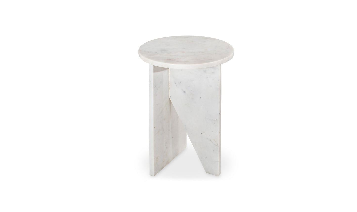 Moe's Furniture White GRACE ACCENT TABLE IN MARBLE