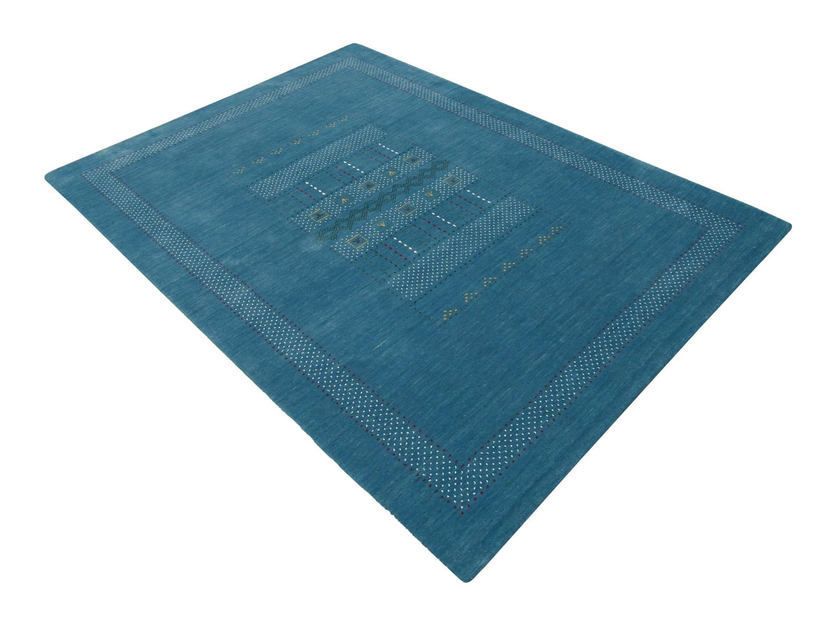 Gabbeh Design Hand Loomed Wool Area Rug.