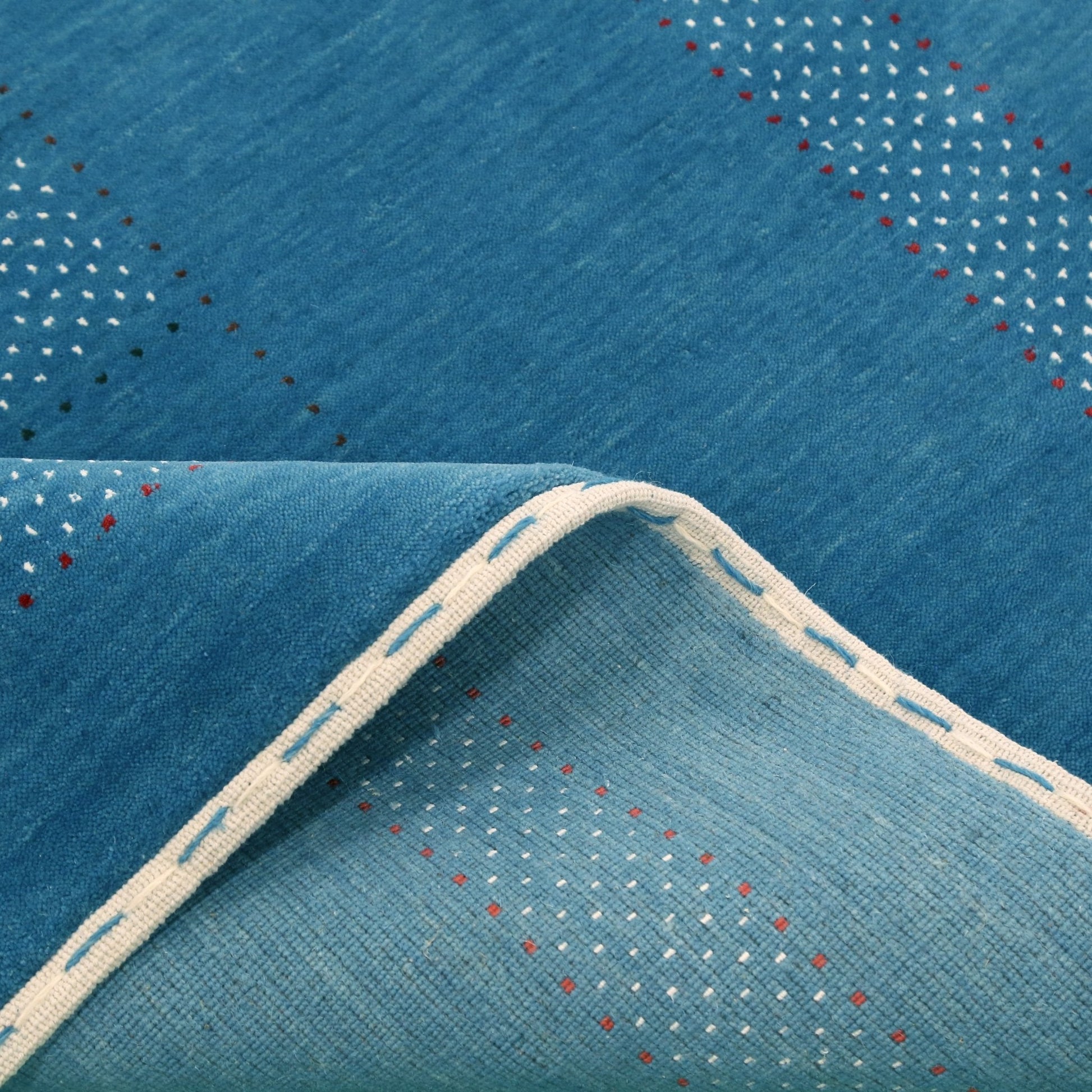 Gabbeh Design Hand Loomed Wool Area Rug.