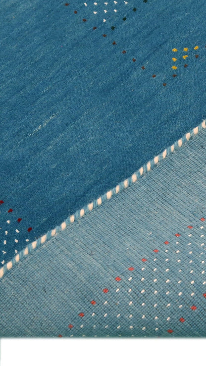Gabbeh Design Hand Loomed Wool Area Rug.