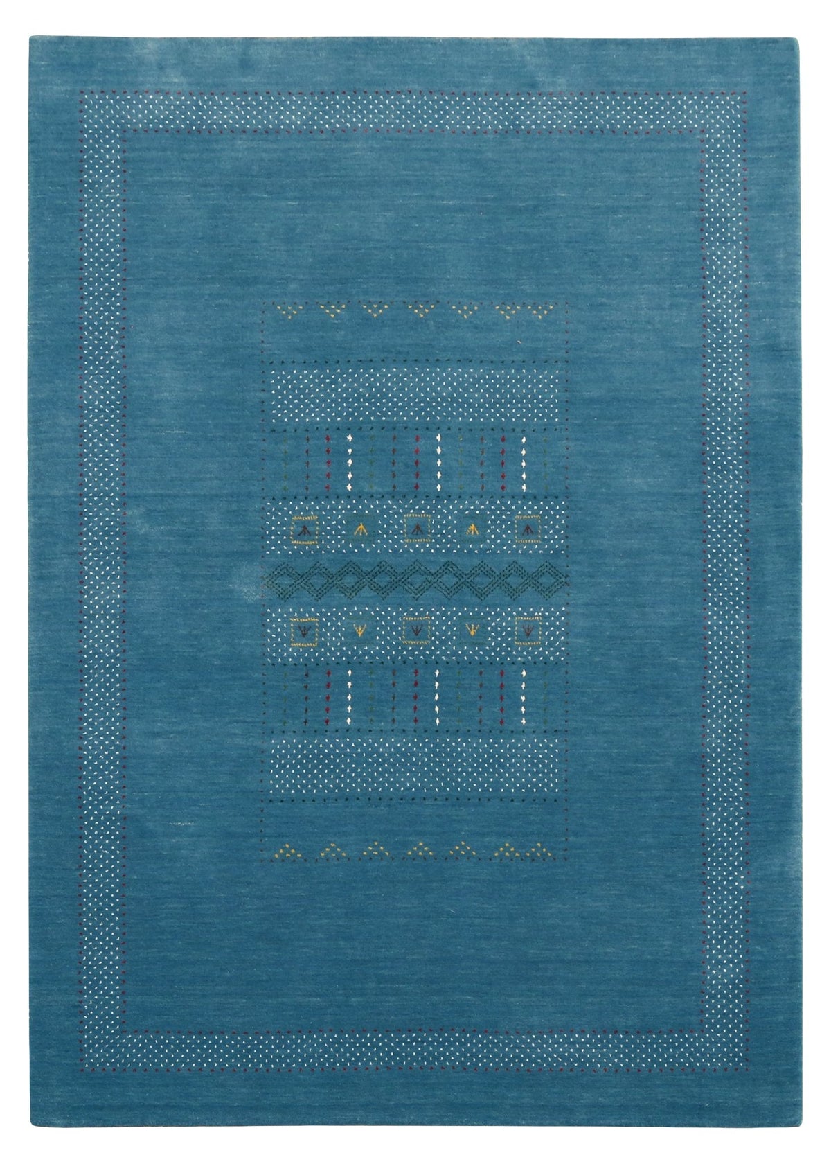 Gabbeh Design Hand Loomed Wool Area Rug.