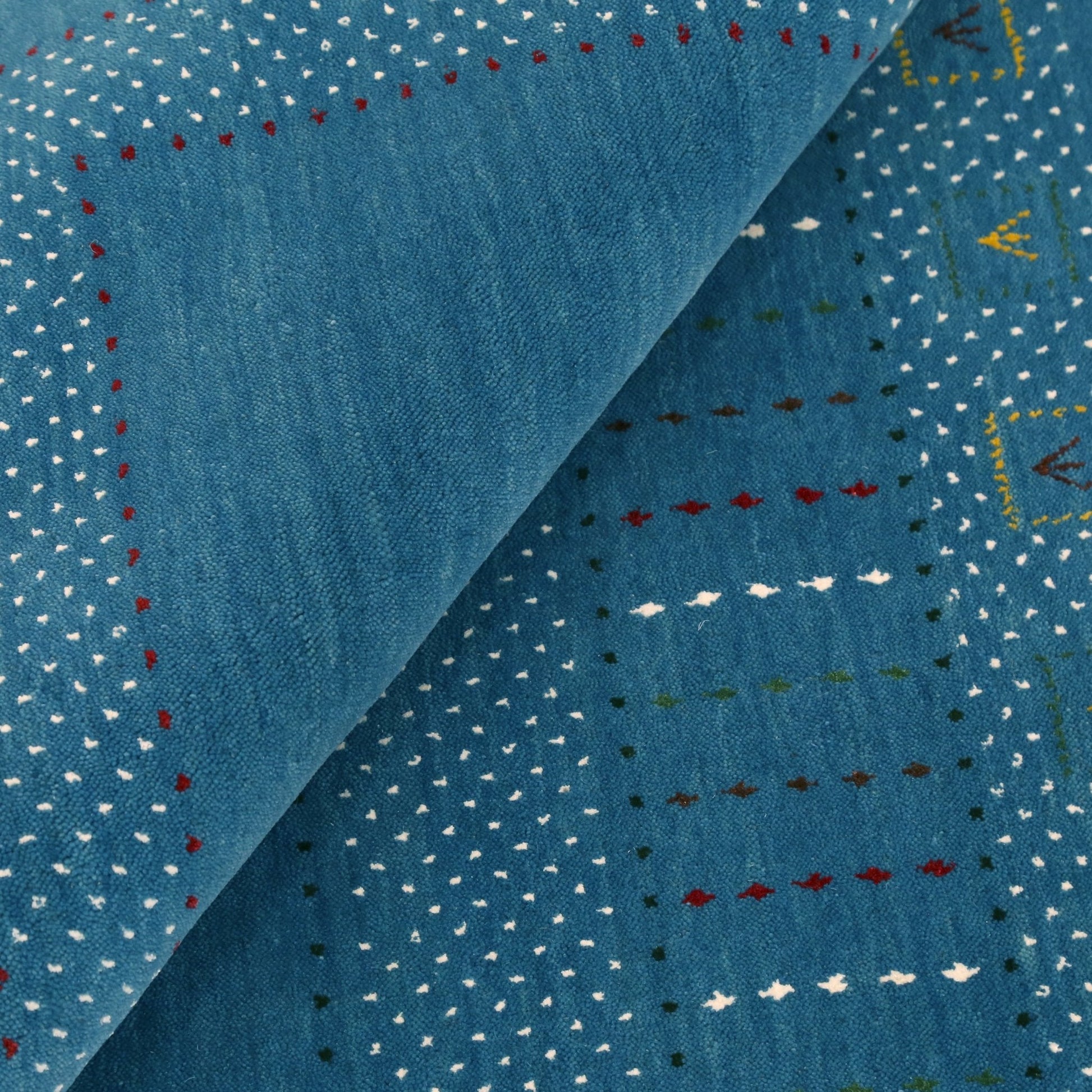 Gabbeh Design Hand Loomed Wool Area Rug.