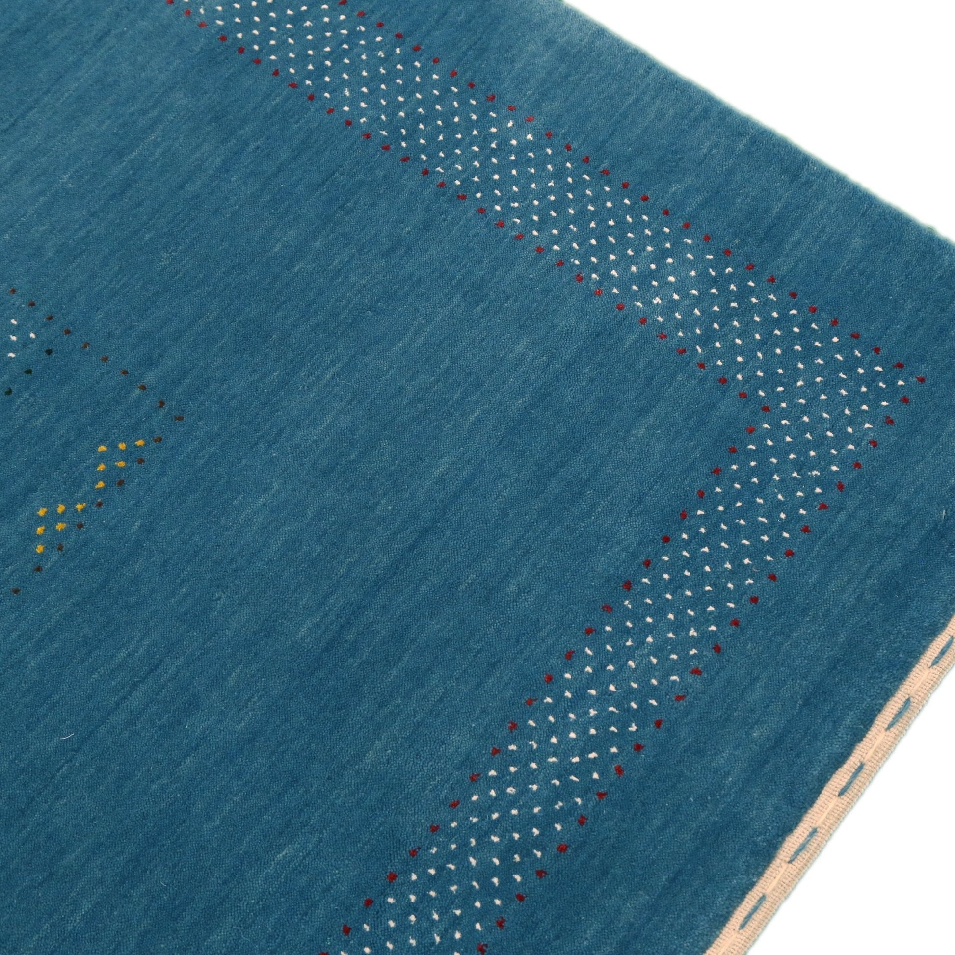Gabbeh Design Hand Loomed Wool Area Rug.