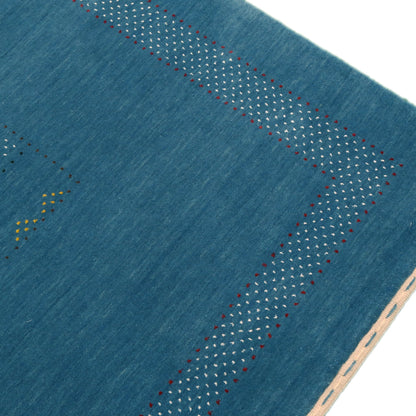Gabbeh Design Hand Loomed Wool Area Rug.