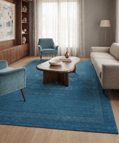 Gabbeh Design Hand Loomed Wool Area Rug.