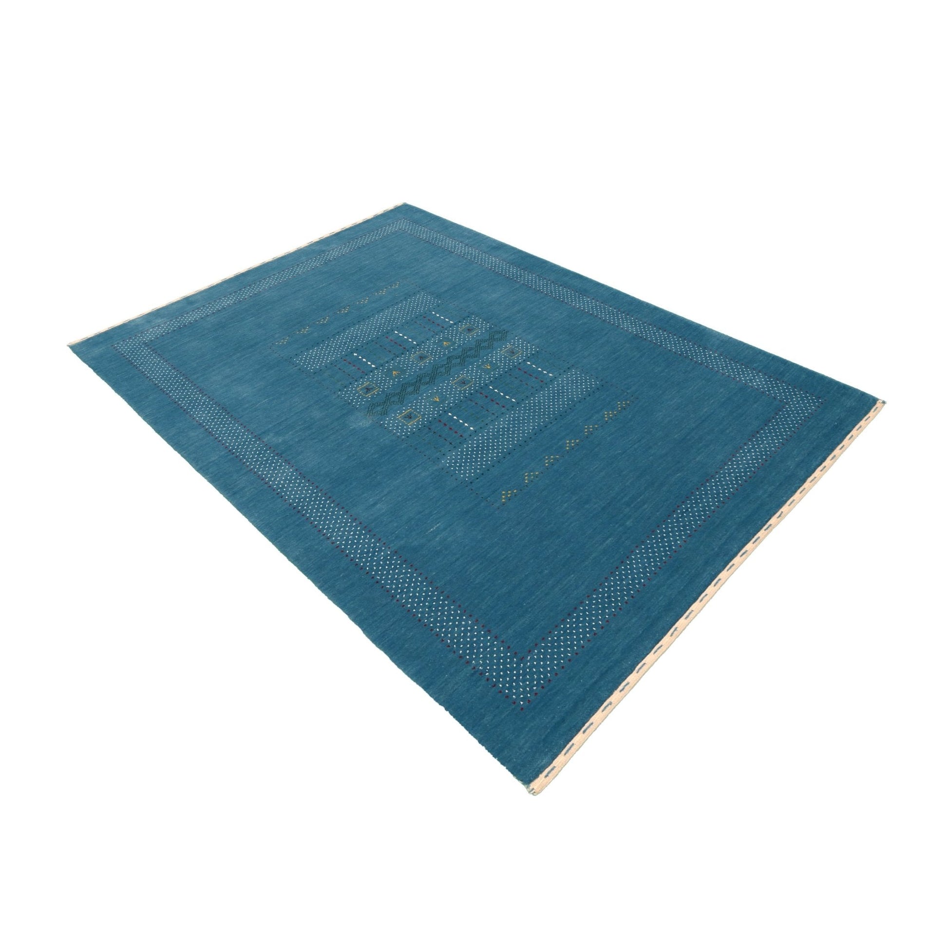 Gabbeh Design Hand Loomed Wool Area Rug.