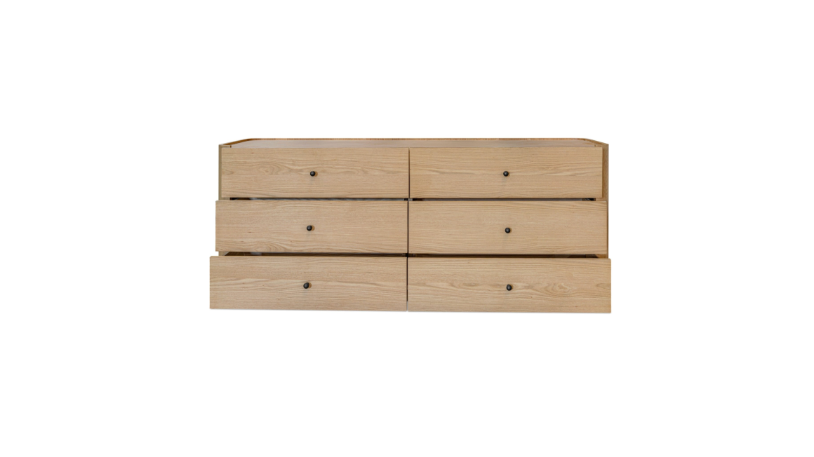 Gibson 6 Drawer Dresser Natural