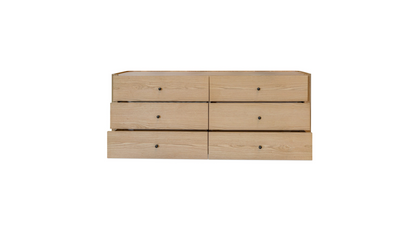 Gibson 6 Drawer Dresser Natural