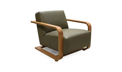 Eckersley Lounge Chair Olive Leather