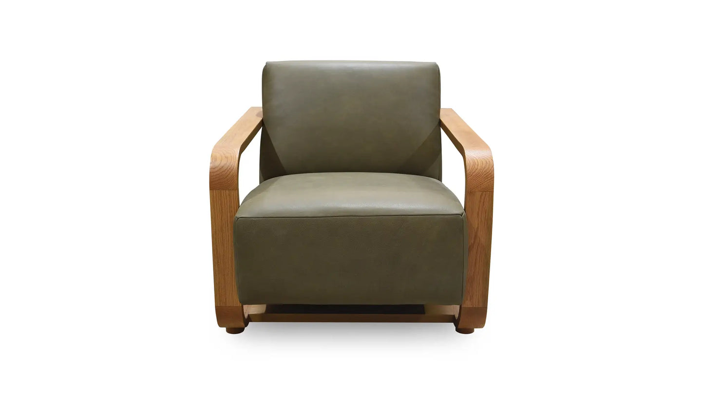 Eckersley Lounge Chair Olive Leather