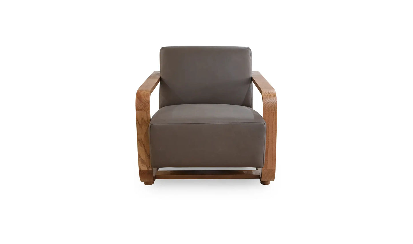 Eckersley Lounge Chair Brown Leather