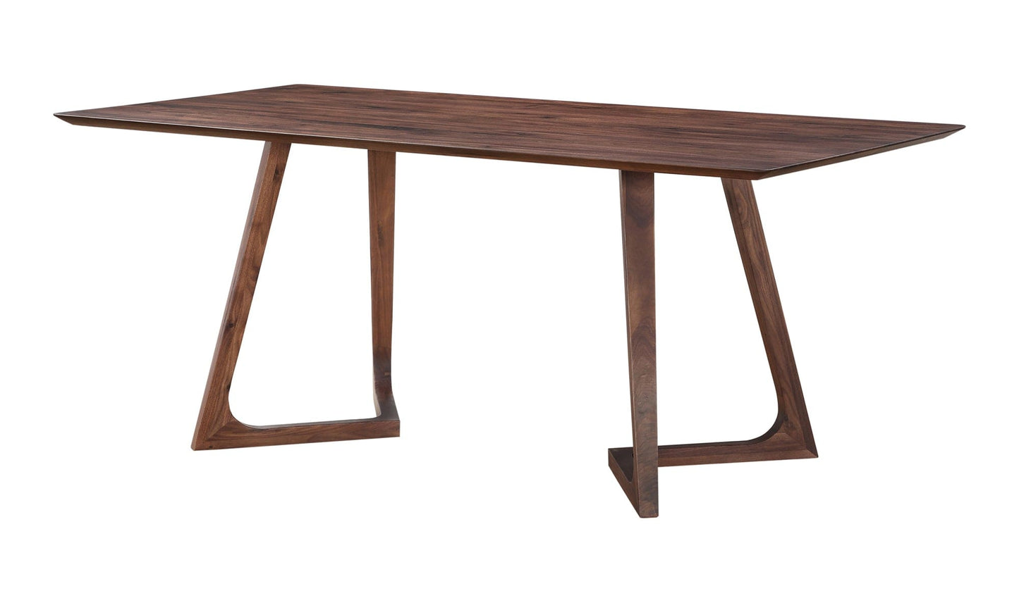 Moe's Solid Walnut Wood GODENZA DINING TABLE RECTANGULAR
