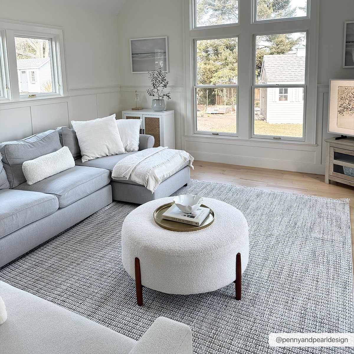 Gowan Cream Area Rug.