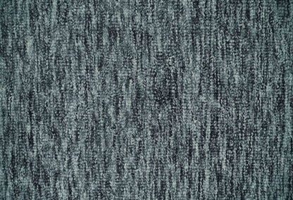 Gray and Charcoal Modern Solid Hand Tufted Natural Wool Area Rug.