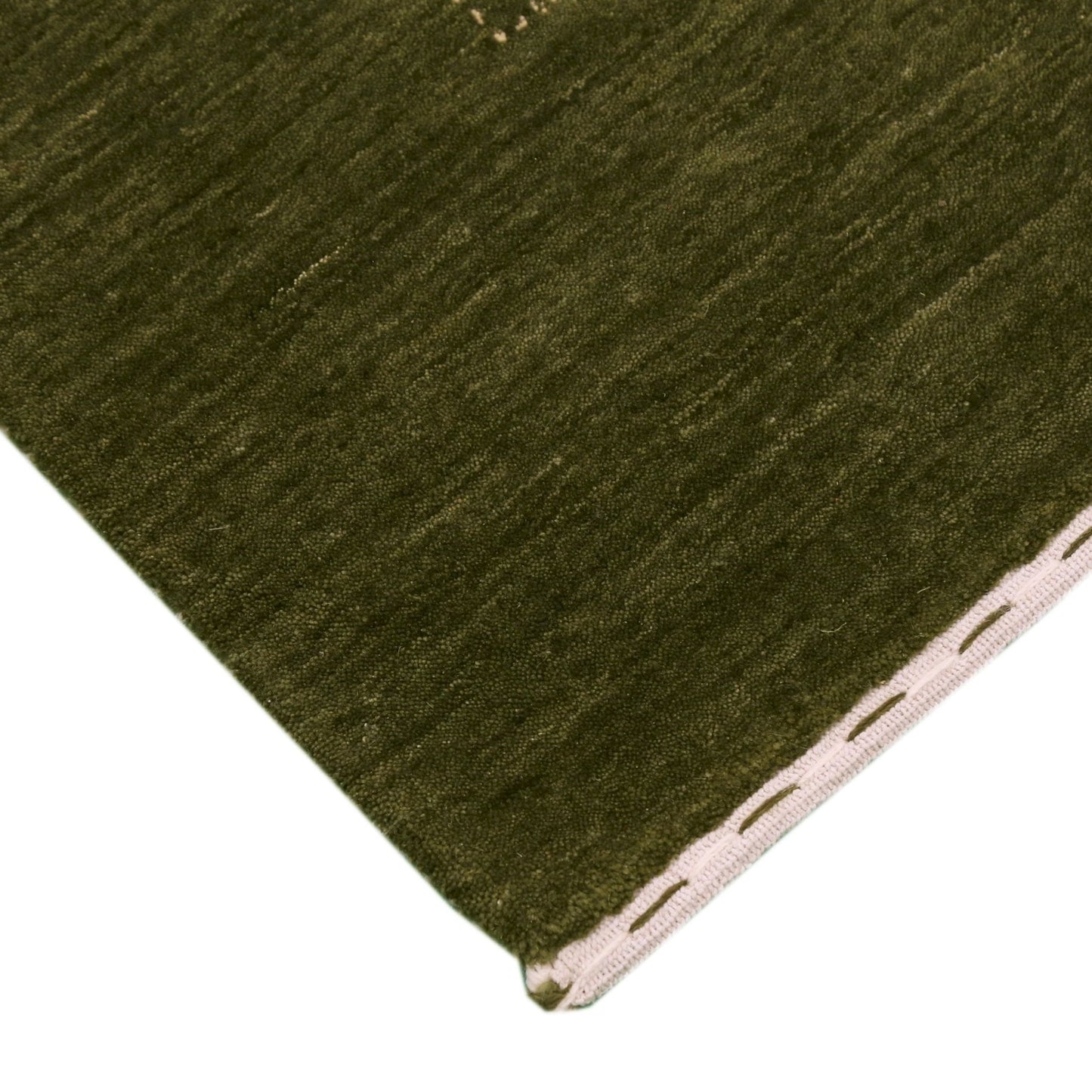 Green Tribal Design Hand Loomed Wool Area Rug