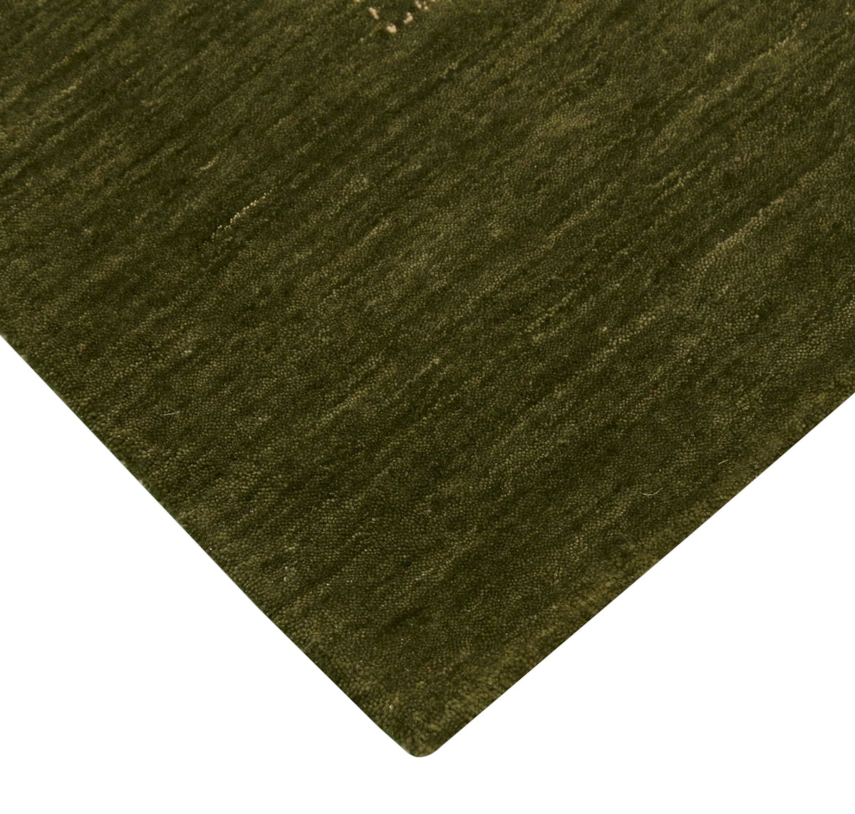 Green Tribal Design Hand Loomed Wool Area Rug.