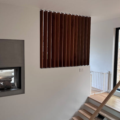 Wood Slat Room Divider.