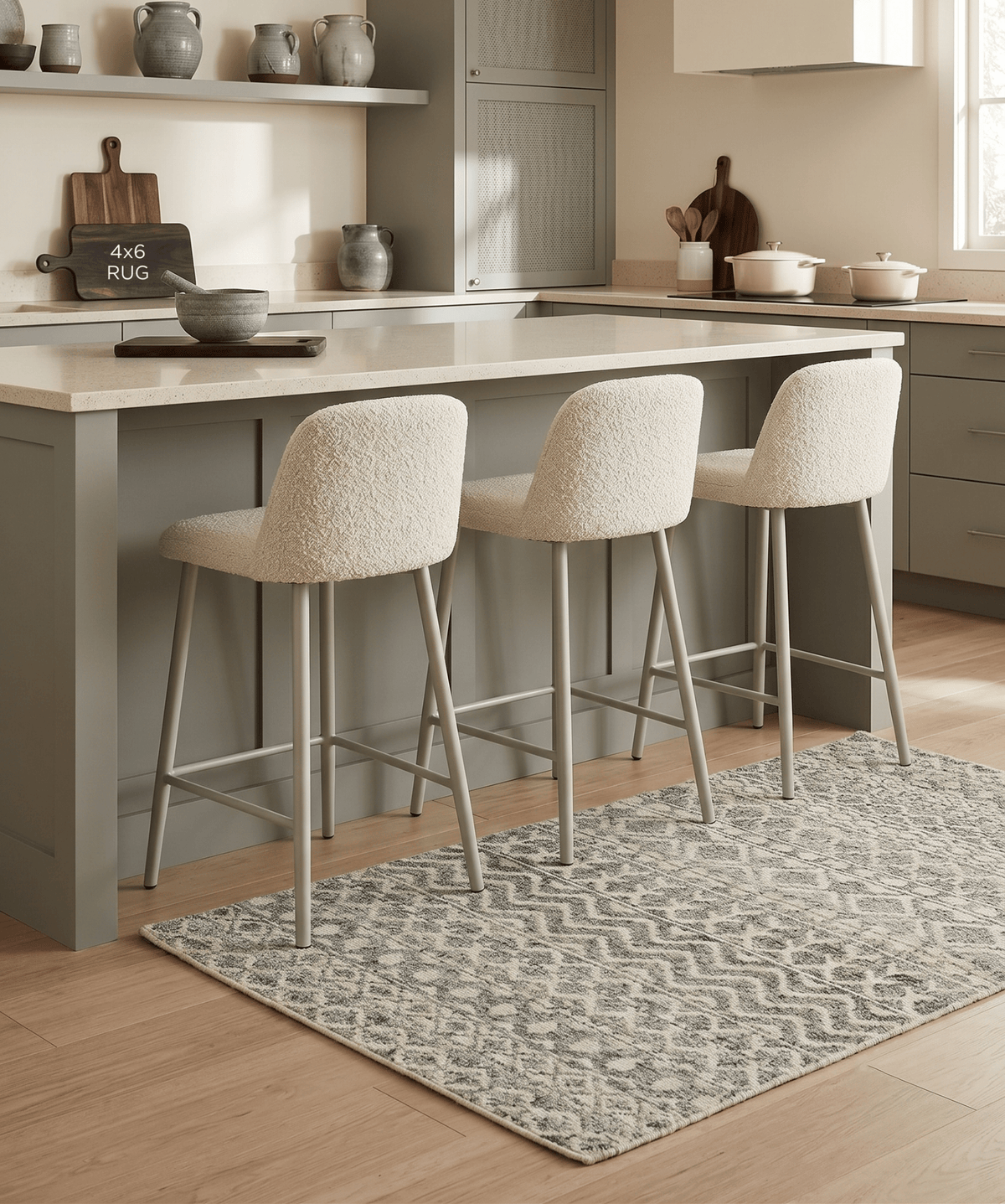 Hand Knotted 4x6 Beige, Camel and Olive Modern Contemporary Southwestern Tribal Trellis Recycled Silk Area Rug.