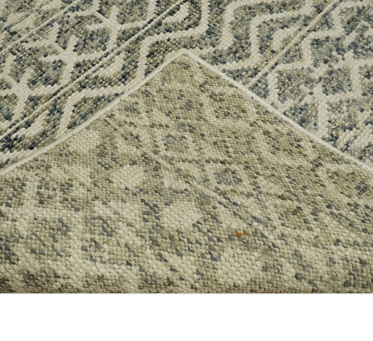 Hand Knotted 4x6 Beige, Camel and Olive Modern Contemporary Southwestern Tribal Trellis Recycled Silk Area Rug.