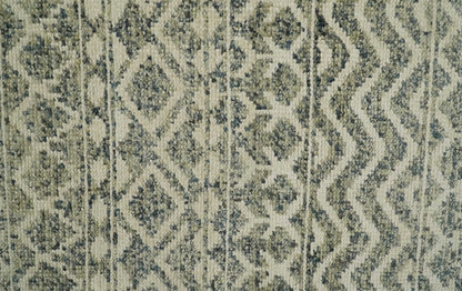 Hand Knotted 4x6 Beige, Camel and Olive Modern Contemporary Southwestern Tribal Trellis Recycled Silk Area Rug.