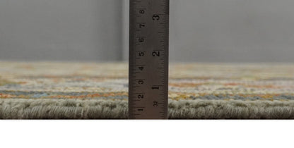 Hand knotted Silver, Rust and Gray Traditional Oushak Custom Made wool Rug.