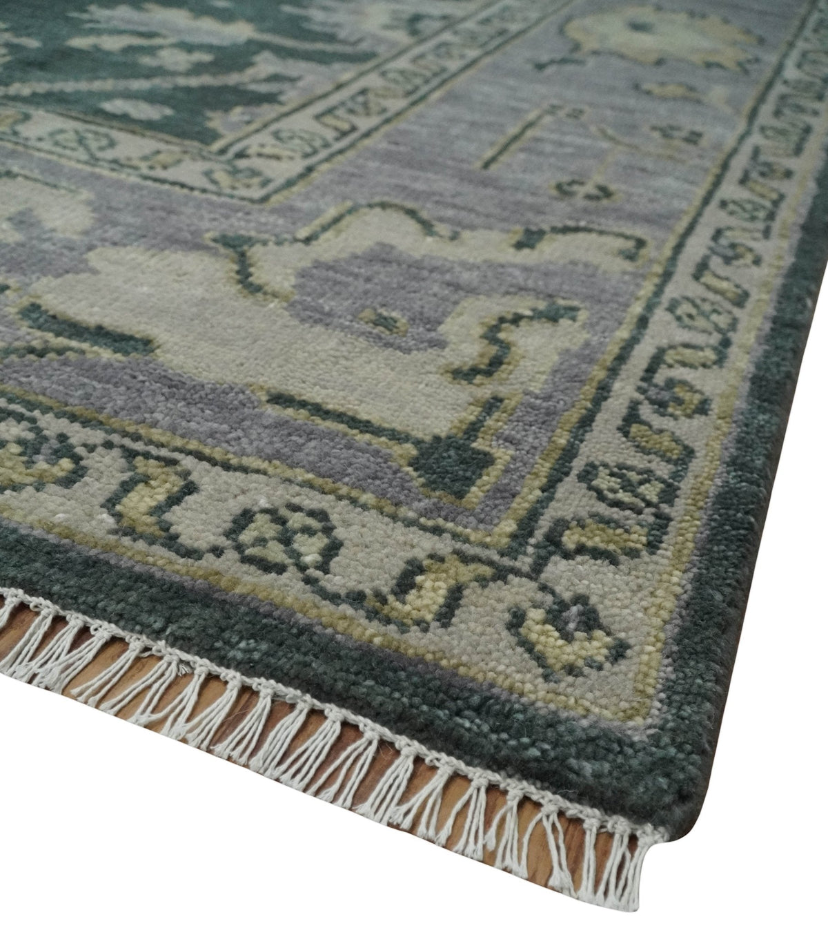 Hand Knotted Gray and Silver Traditional Antique Wool Area Rug, Living Room and Bedroom Rug.