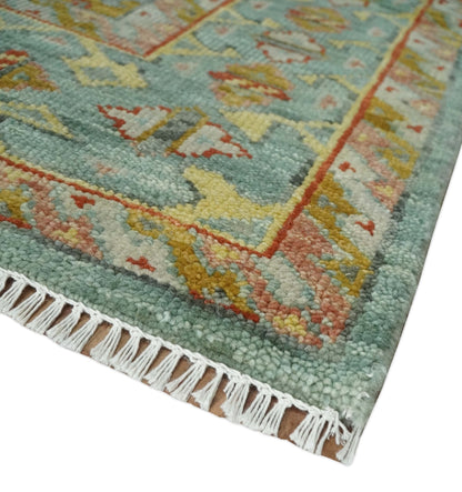 Gray, Silver and Beige Oriental Traditional Hand Knotted Custom Made Wool Area Rug, Living Room and Bedroom Rug.