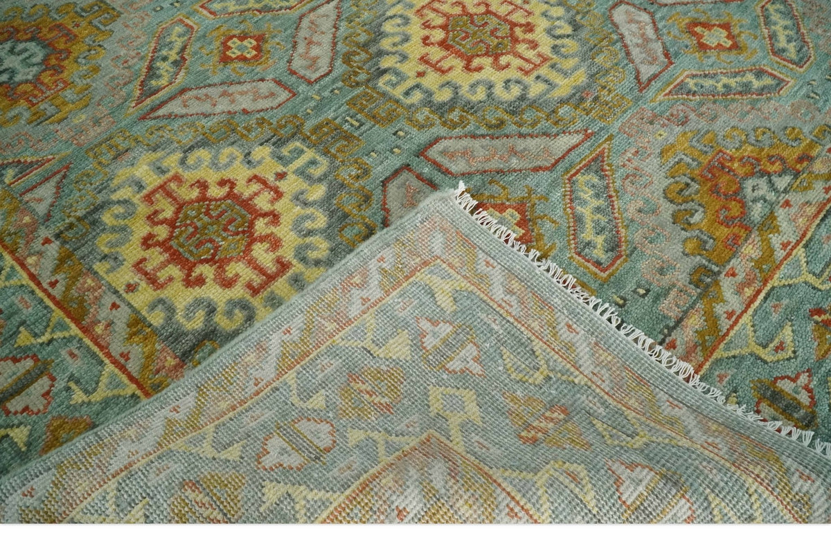 Gray, Silver and Beige Oriental Traditional Hand Knotted Custom Made Wool Area Rug, Living Room and Bedroom Rug.