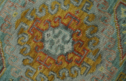 Gray, Silver and Beige Oriental Traditional Hand Knotted Custom Made Wool Area Rug, Living Room and Bedroom Rug.