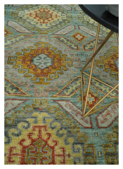 Gray, Silver and Beige Oriental Traditional Hand Knotted Custom Made Wool Area Rug, Living Room and Bedroom Rug.