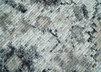 Hand Knotted Ivory, Silver and Beige Traditional Blended Wool Multi Size Rug.