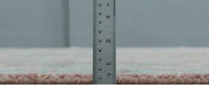 Hand Knotted Pink, Aqua and Purple Vibrant colorful Multi Size Oushak Wool Area Rug.