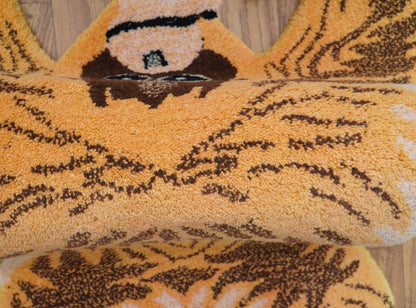 Hand Tufted Animal Monkey Brown 2x4 Wool Area Rug.