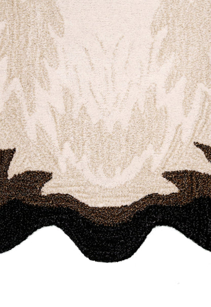 Hand Tufted Black Animal Panda 3x5 Wool Area Rug.