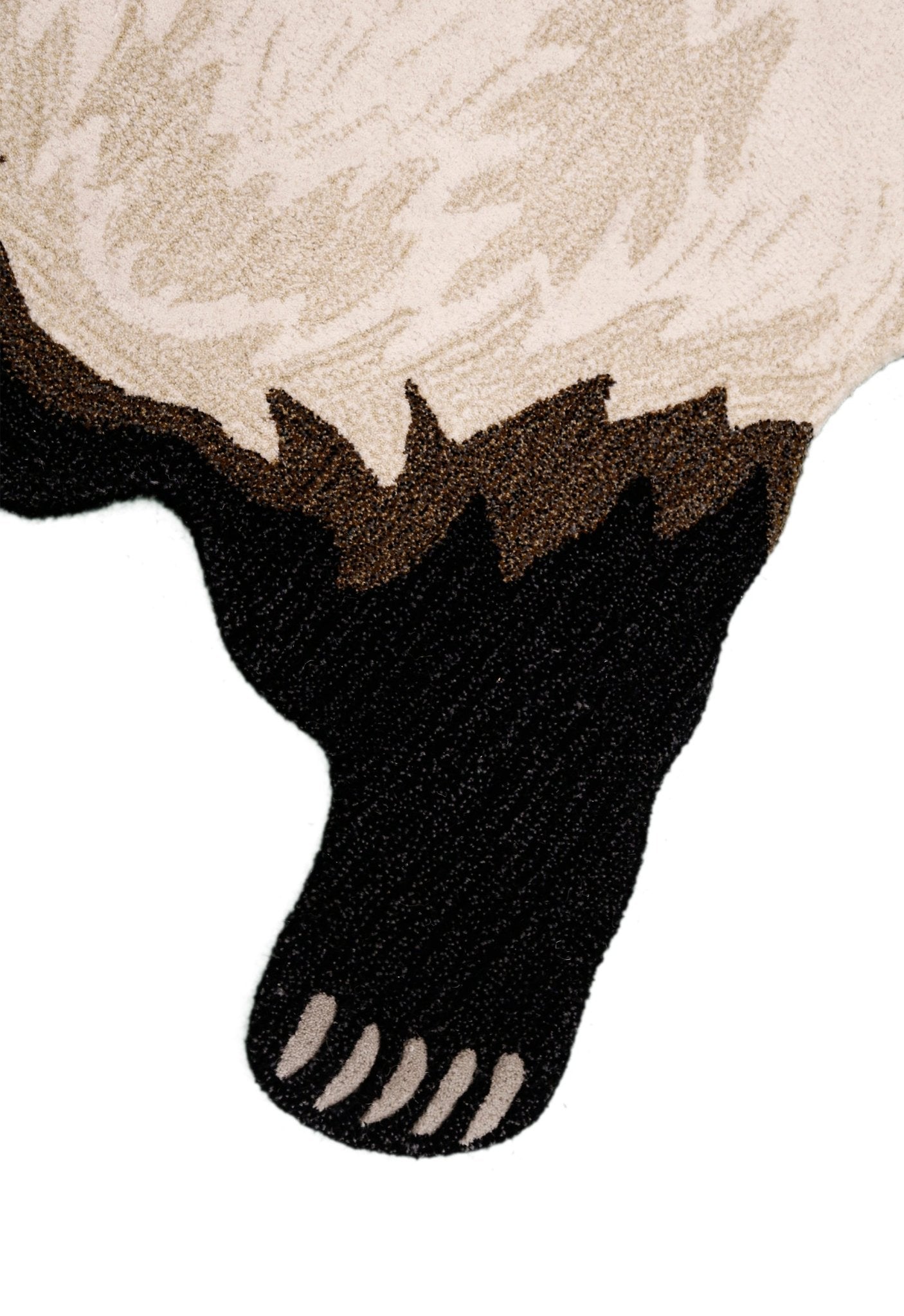 Hand Tufted Black Animal Panda 3x5 Wool Area Rug