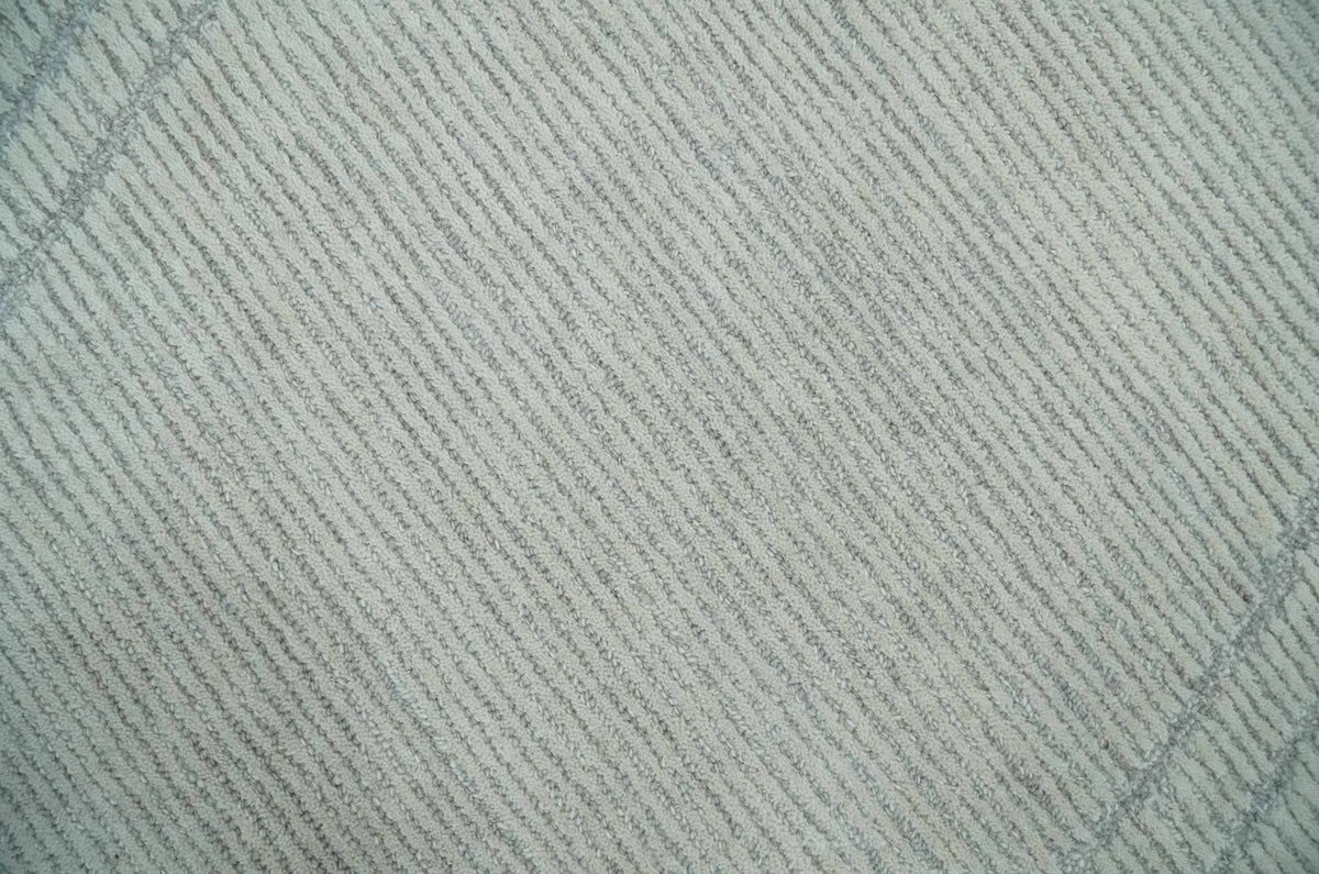 Hand Tufted Ivory Traditional Geometrical Moroccan Design Custom Made Rug.