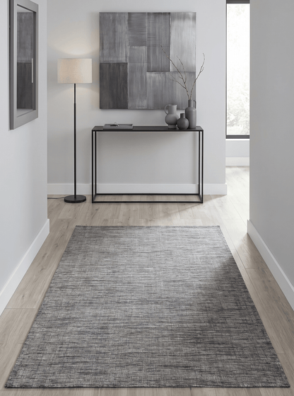 Hand Woven Gray Modern Style Wool Area Rug.