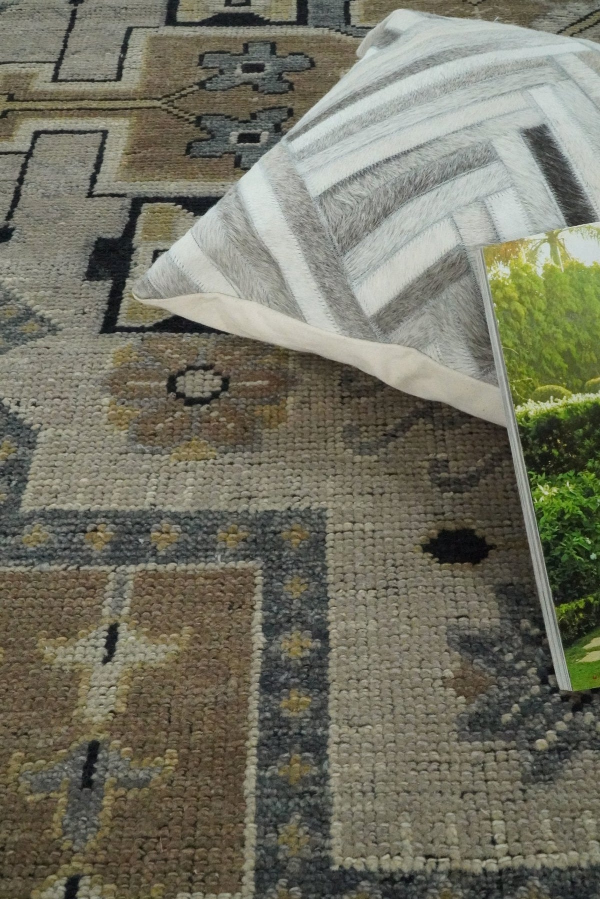 Vintage Distressed Hand Knotted Traditional Heriz Camel Custom Made wool Area Rug.