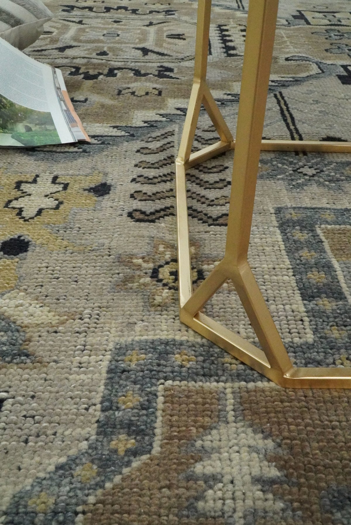 Vintage Distressed Hand Knotted Traditional Heriz Camel Custom Made wool Area Rug.