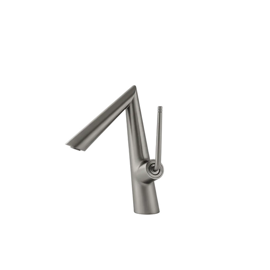 Modern kitchen faucet on a beige background