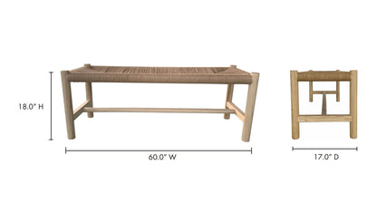 The Carpentry Shop Co. Hawthorn Large Bench Natural Hawthorn Large Bench Natural