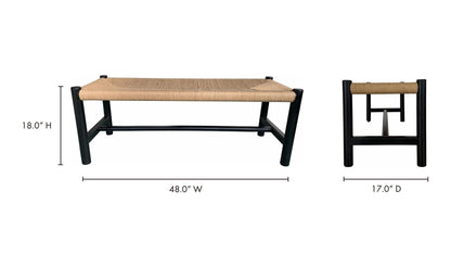 The Carpentry Shop Co. Hawthorn Small Bench Black Hawthorn Small Bench Black