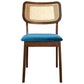 ashcroftfurniture.com Hazel Mid-Century Modern Navy Blue Velvet Solid Wood Dining Chair(Set of 2)