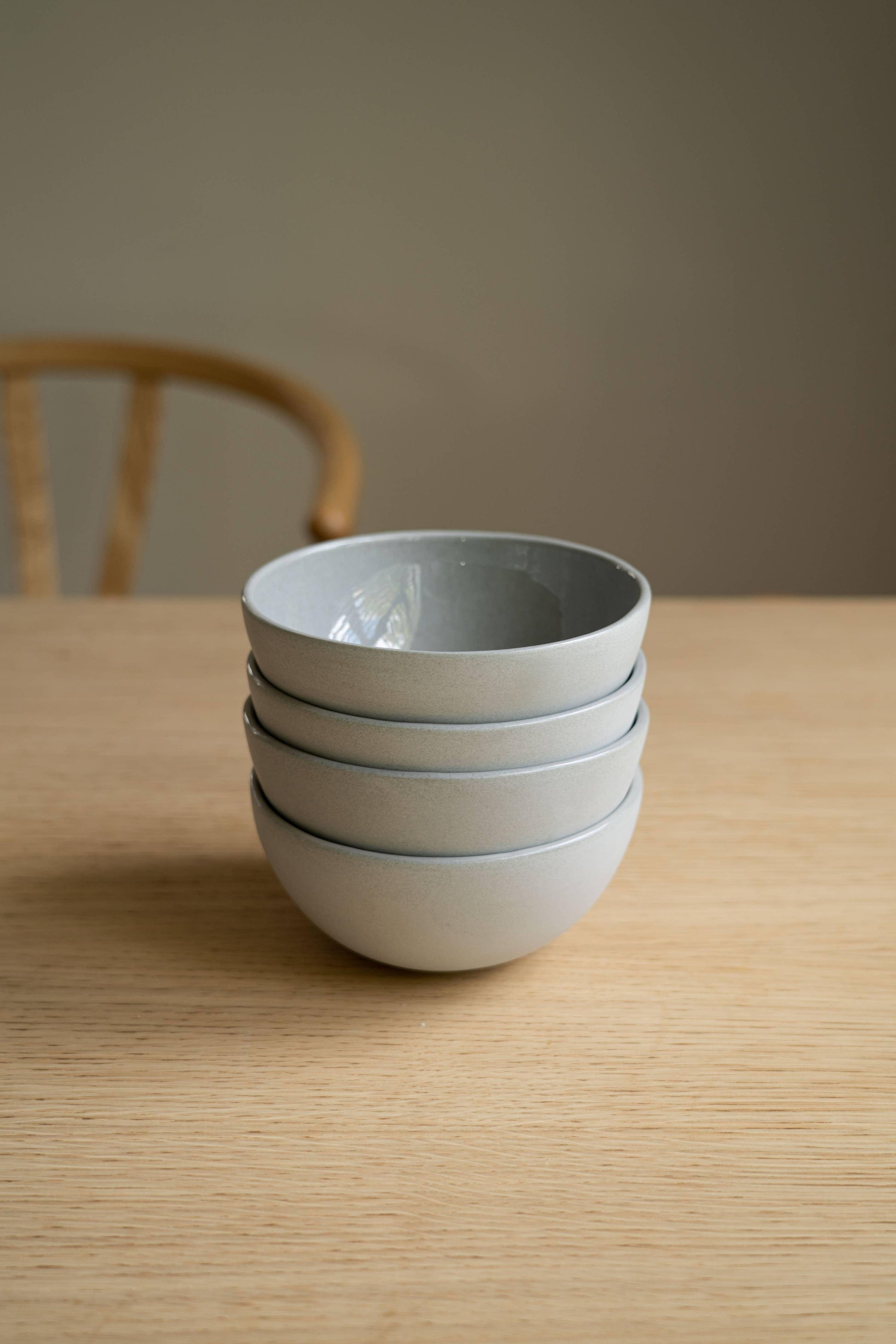 Ethical Trade Co Home Grey Sky / Everyday Bowl Handmade Ukrainian Porcelain Bowls