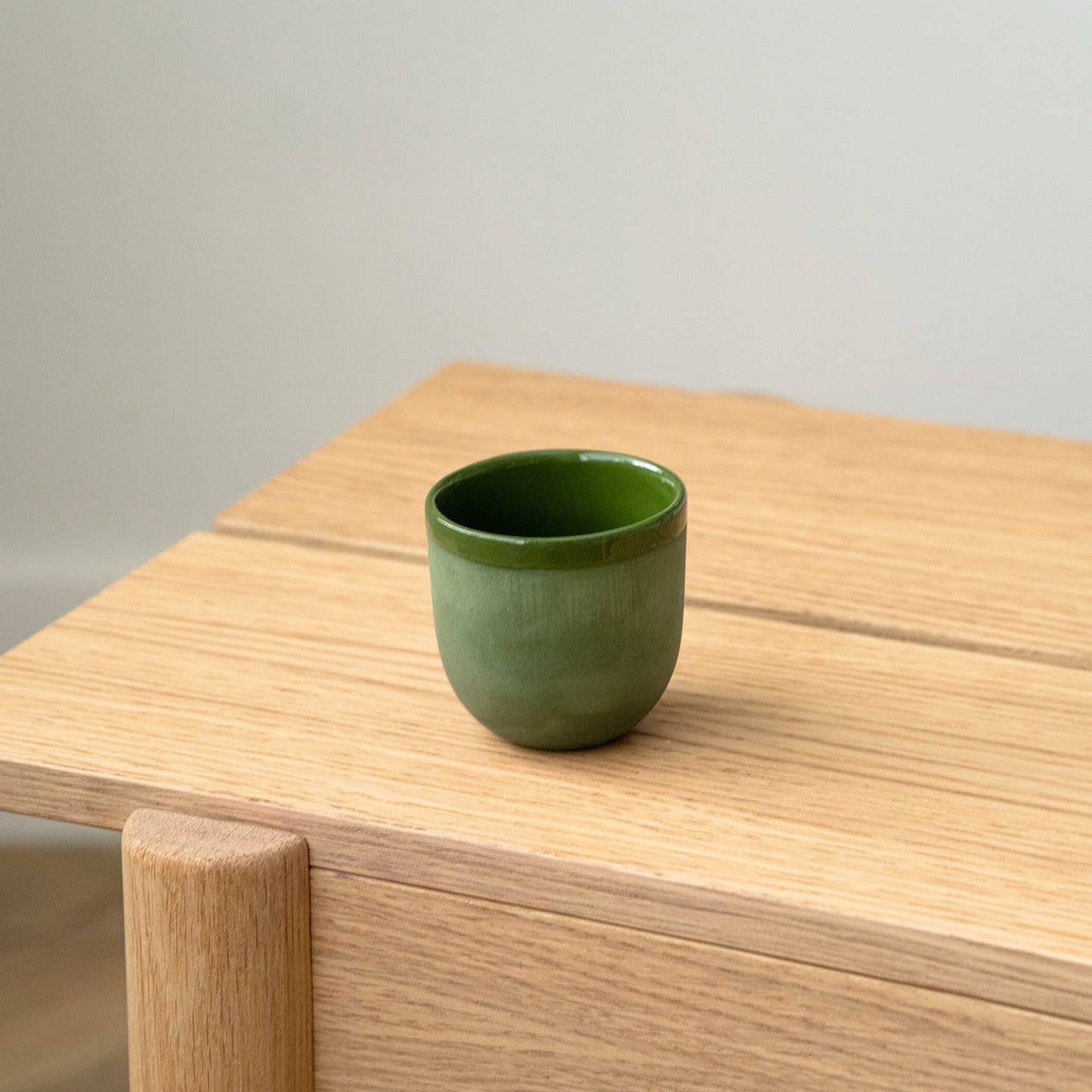 Ethical Trade Co Home Green / Espresso Cup / Plain Handmade Ukrainian Porcelain Cups