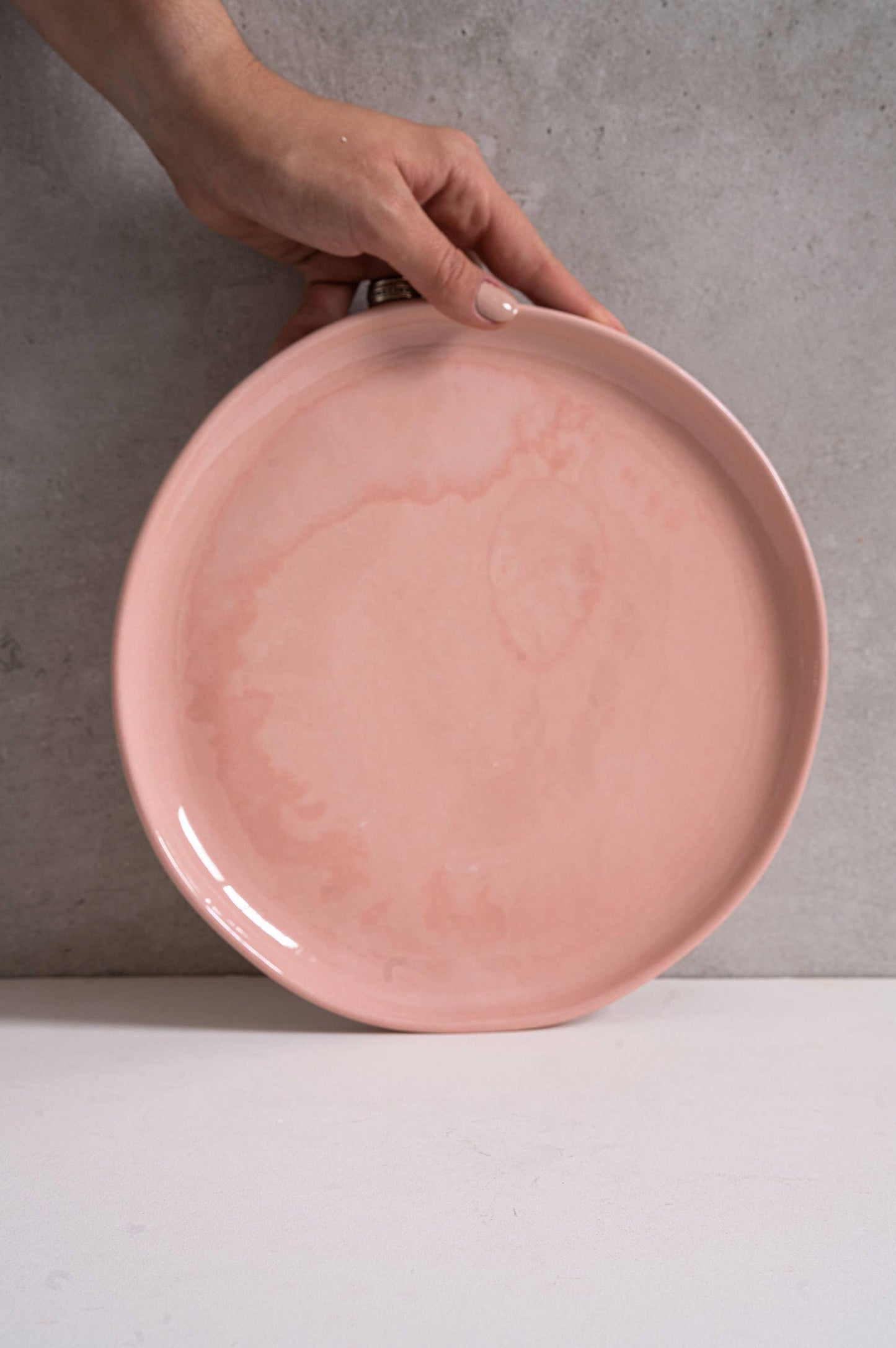 Ethical Trade Co Home Salad Plate / Powder Pink Handmade Ukrainian Porcelain Plates