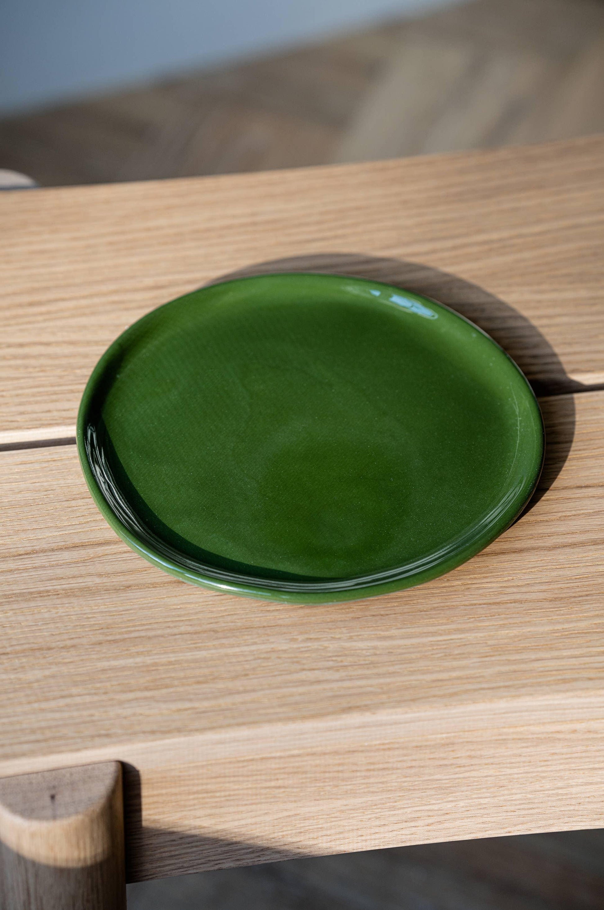 Ethical Trade Co Home Salad Plate / Green Handmade Ukrainian Porcelain Plates