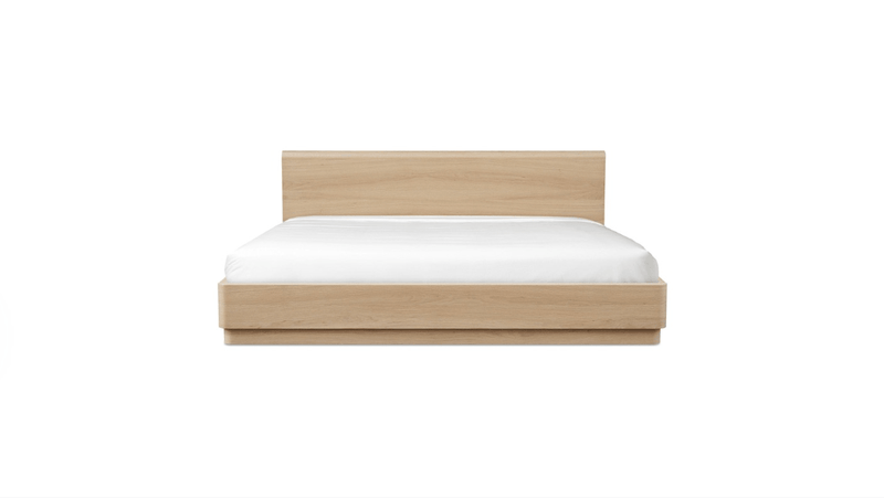 Moe's Home Collection Home & Kitchen › Furniture › Bedroom Furniture › Side Tables and End Tables Round off Bed | Oak or Walnut Round off Bed | Oak or Walnut